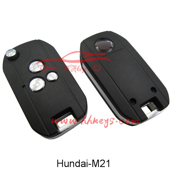 Wholesale Dealers of Auto Key Cover -
 Hyundai 3 Buttons modified flip key shell – Hou Hui