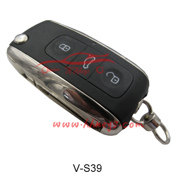 New Style VW 3 Buttons Flip Remote Key Shell