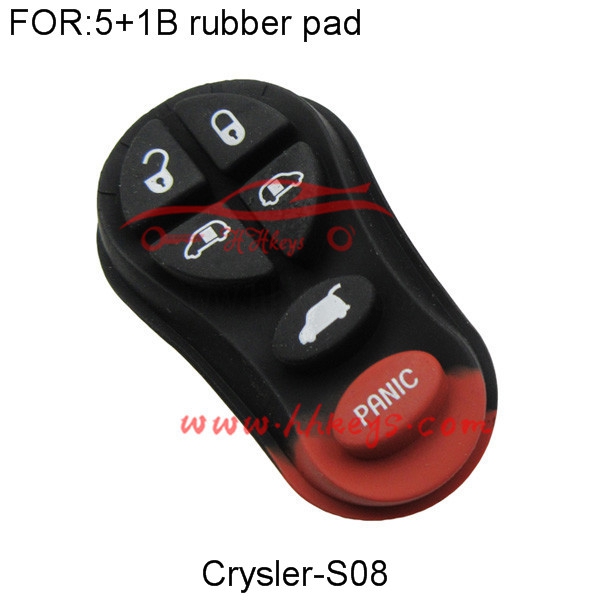 Chrysler 5+1 Buttons Remote Rubber pad