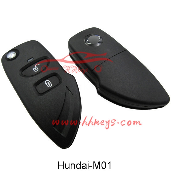 OEM Customized Auto Key Shell -
 Hyundai 2 Buttons modified flip key shell with logo – Hou Hui