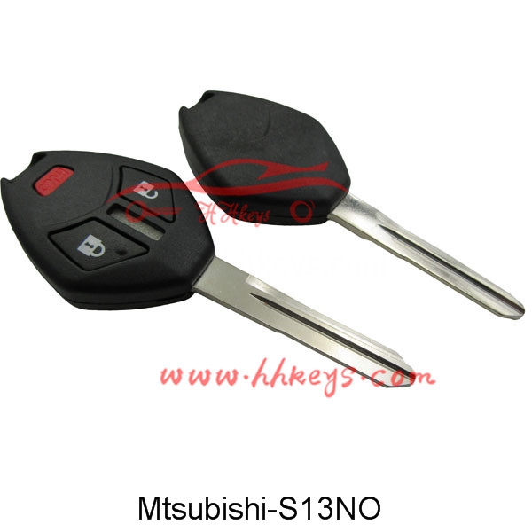 Mitsubishi 2+1 Buttons Remote Key Shell With Left Blade And Button No Logo