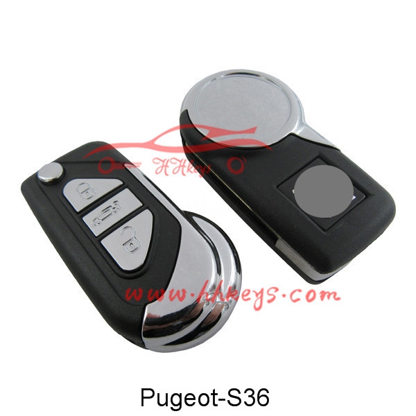 Wholesale Car Key Copy Machine -
 Peugeot/Citroen 307 3 Button Flip Remote Key Shell – Hou Hui