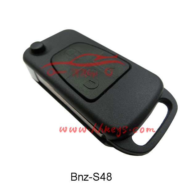 Benz 3 Button Flip Key Shell With YM30 Blade