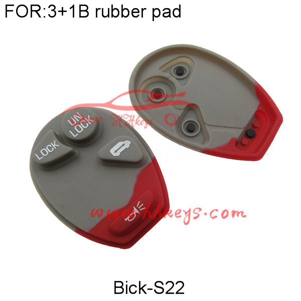 Buick 3 + 1 Buttons Rubber pad