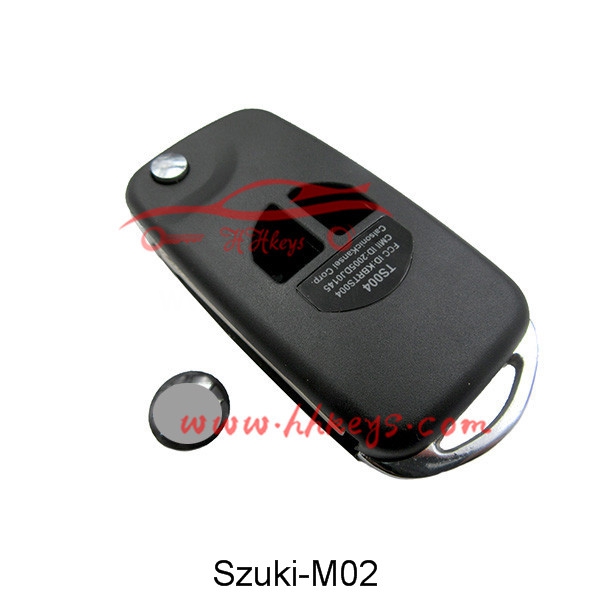 Suzuki 2 Button Flip kabadal Key Shell (HU133R Blades)