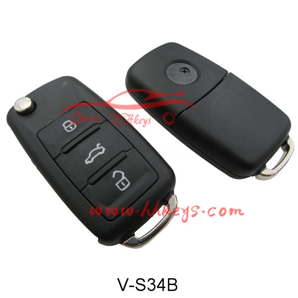 Discount Price Key Duplicate Machine -
 VW 202AD 3 Button Flip Key Shell With Screw – Hou Hui