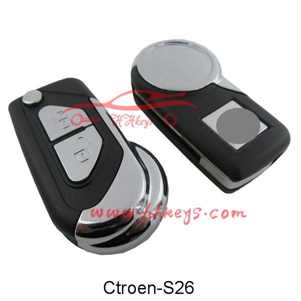 Citroen DS3 2 Buttons Flip Key Blank Shell (VA2 Blade)
