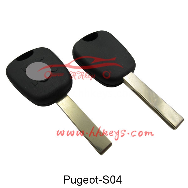 Peugeot 407 transponder key shell with plastic logo