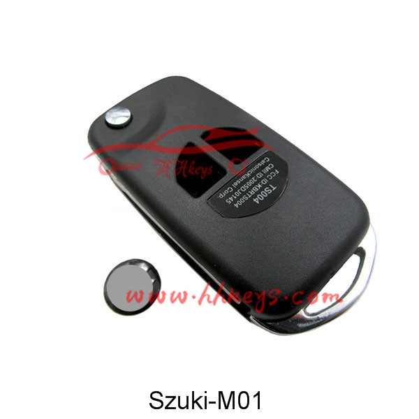 Suzuki 2 Button fetotsoe Flip Key Shell (SZ22 lehare)