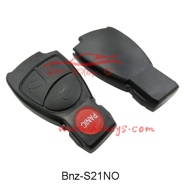 Benz 3+1 Button Smart Remote Key Cover No Logo(No Battery Clip, No Blade)