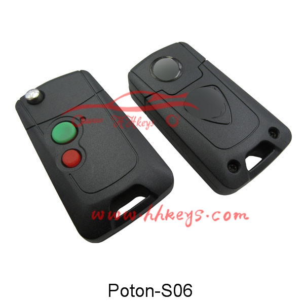 For Proton Wira Persona 415 416 2 button remote key case shell pad & right blade 