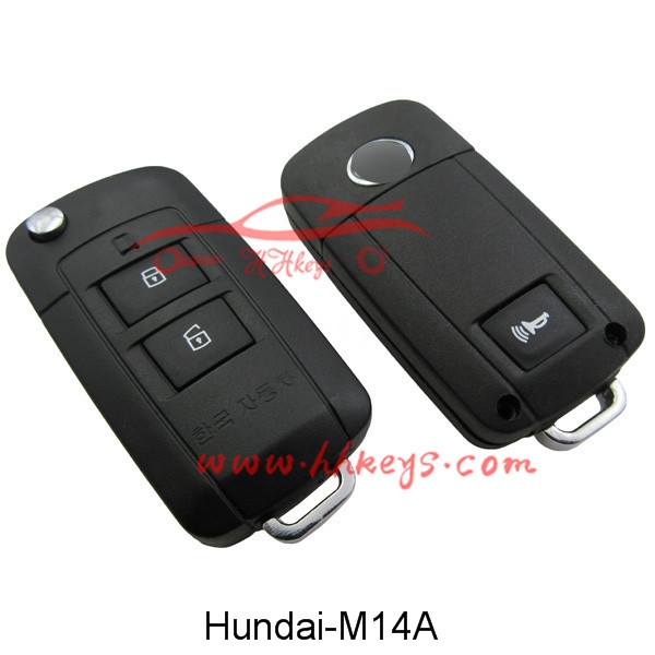 Hyundai Tucson 2+1 Buttons Modified Flip Key Shell Left Blade(With The Word)