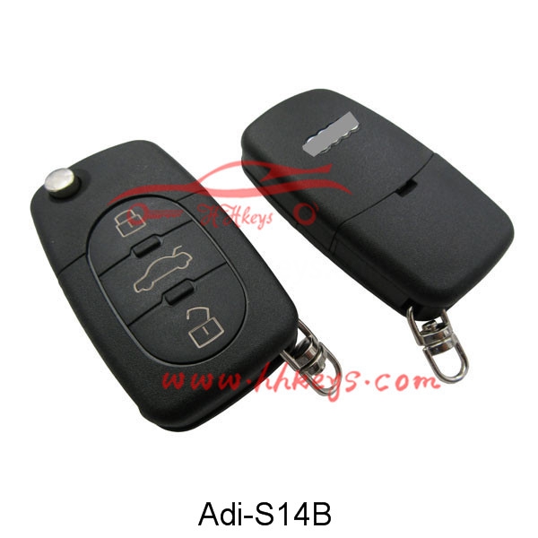Audi 3 Button Flip Remote Key Shell (CR1616)