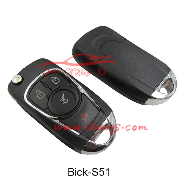 Buick 4 Buttons Modified Flip Key Shell
