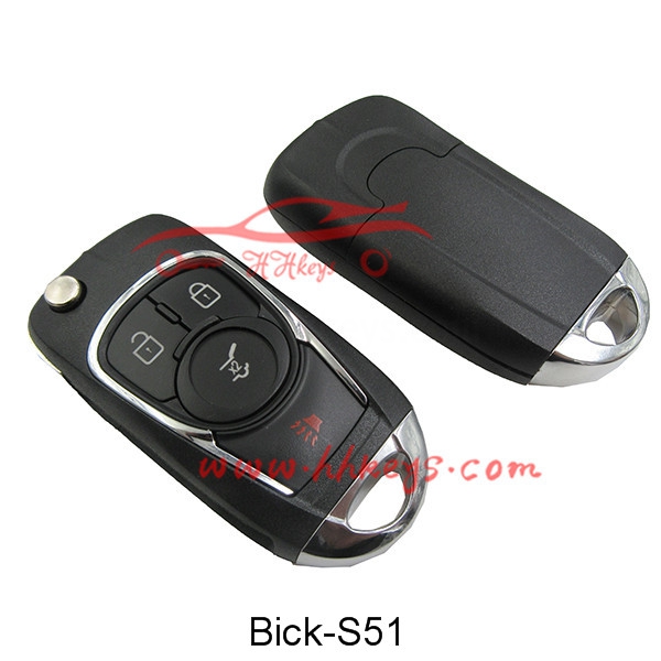 OEM/ODM Manufacturer Auto Smart Key -
 Buick 4 Buttons Modified Flip Key Shell – Hou Hui