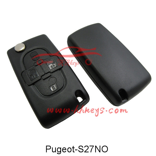 Manufacturing Companies for Car Remote Shell -
 Peugeot/Citroen 4 Button Flip Key Shell No Logo (VA2,CE0536) – Hou Hui