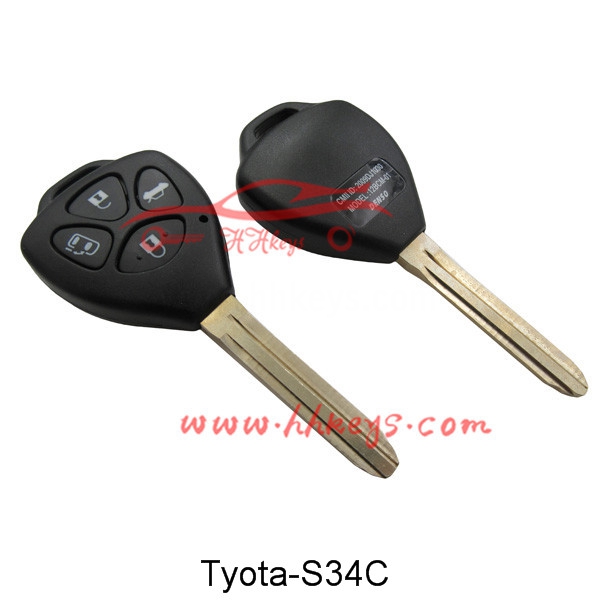 Toyota 4 Buttons Remote key shell
