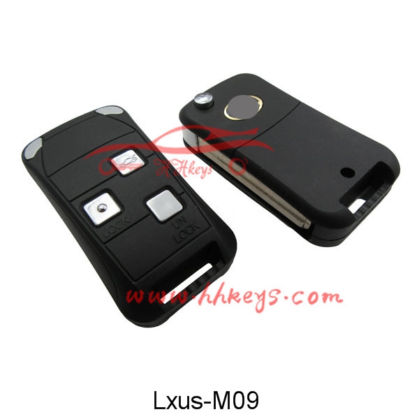 Lexus 3 Buttons Modified Flip Key Shell With Logo