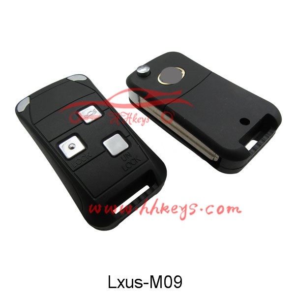 China Lexus 3 Buttons Modified Flip Key Shell With Logo Manufacturer