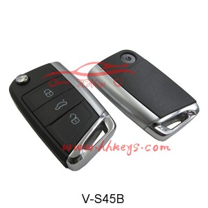 Special Design for Automotive Key Cutting Machine -
 Volkswagen 3 Buttons Flip Blank Key Shell – Hou Hui