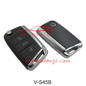 Trending ProductsCar Key Cutting Copy Machine -
 Volkswagen 3 Buttons Flip Blank Key Shell – Hou Hui