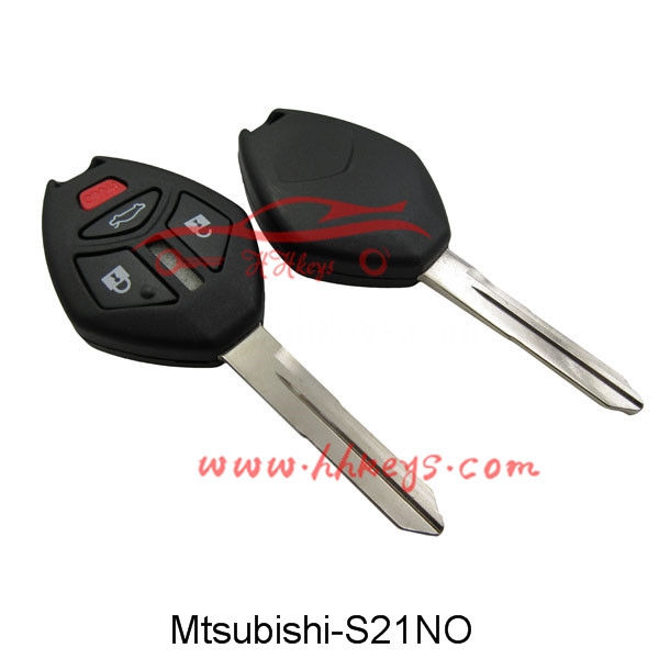 Mitsubishi 3+1 Buttons Remote Key Shell With Left Blade And Button No Logo