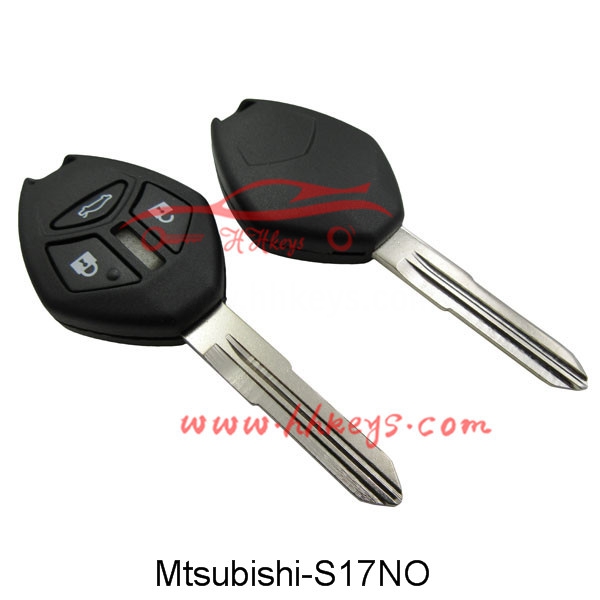 Mitsubishi 3 Buttons Remote Key Shell With Right Blade And Button No Logo