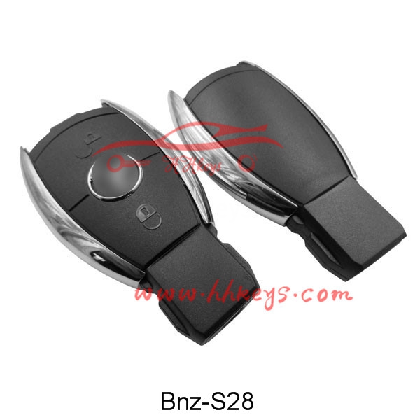 Benz C E S Class 2 Button Smart Key Cover With Logo (No Battery Clip, No Blade)