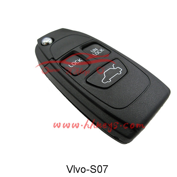 High Quality for Car Key Transponders -
 Volvo 3 Button Flip Remote Key Shell – Hou Hui