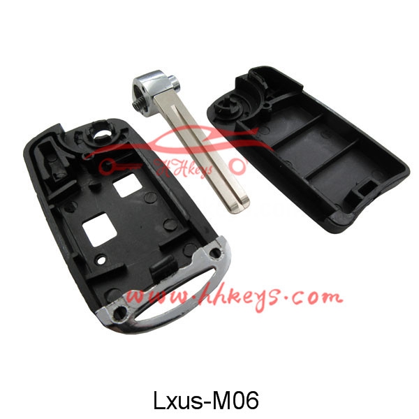 Factory making Automatic X6 Key Cutting Machine -
Lexus no button rubber pad 2 Buttons modified flip key shell with logo – Hou Hui detail pictures