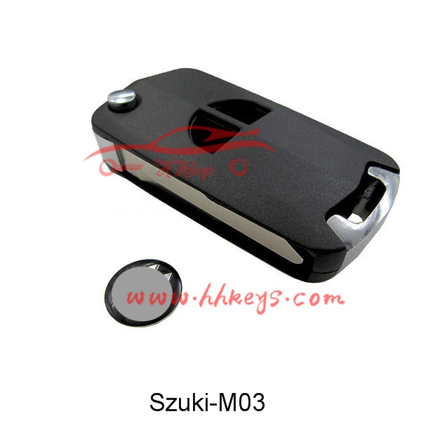 factory low price Key Cutter -
 Suzuki 2 Button Modified Flip Key Blank (HU133R Blade) – Hou Hui