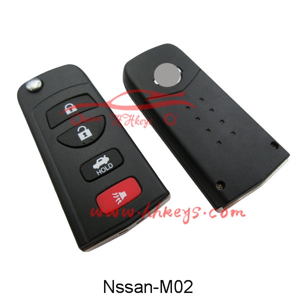 Low price for Car Key Remote Covers -
 Nissan 3+1 Buttons Modified Flip Key Shell – Hou Hui