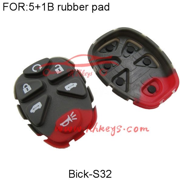 Buick 5+1 Buttons Rubber pad