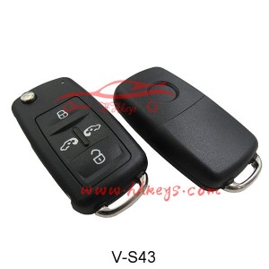 VW 4 Buttons Flip Blank Key Shell