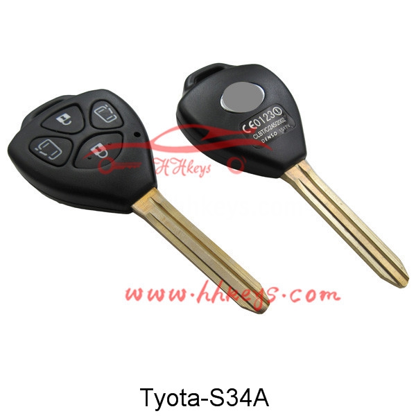 Toyota 4 Buttons Remote key shell