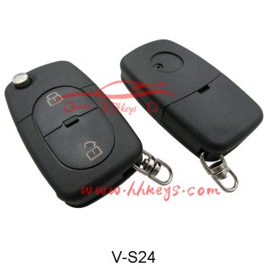 VW 2 Бутони Кръгла Flip Remote Key Shell