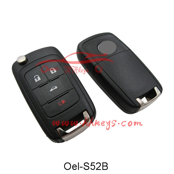 Opel Insignia 4 Button Flip Remote Key Shell (Round Logo)