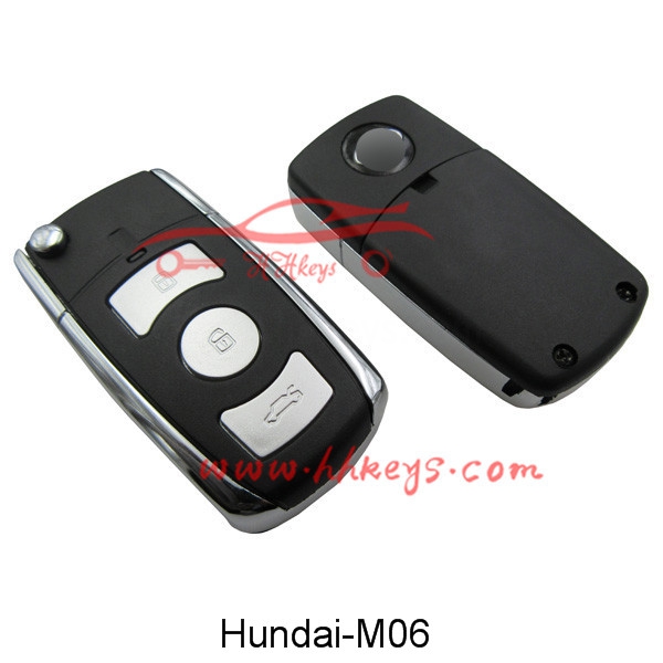 Chinese Professional Plastice Key Fob Case -
 Hyundai Sonata 3 Buttons Modified Flip Key Shell With Right Blade  – Hou Hui