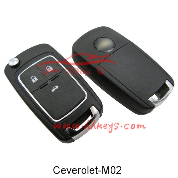 Chevrolet Cruze 3 Buttons Modified Flip Key Shell With HU100 Blade