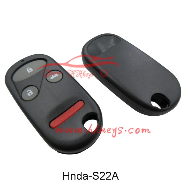 Honda 3+1 Button Remote Key Shell No Logo