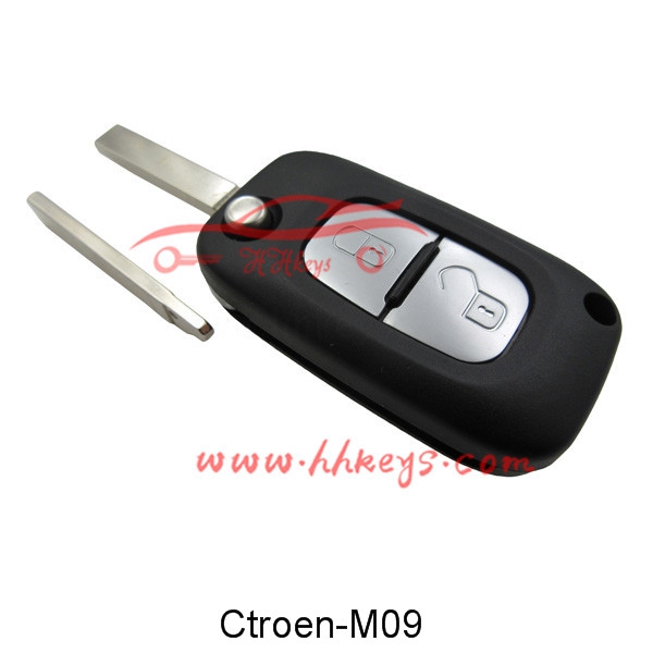 Citroen/Peugeot 307 2 Buttons Modified Flip Key Shell (VA2)
