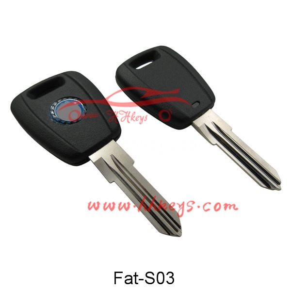 Fiat Transponder Key Shell  With GT10 Blade (Black)
