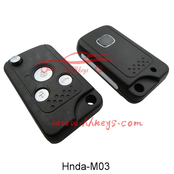 Honda 3 Button Gewysig Flip Sleutel Shell