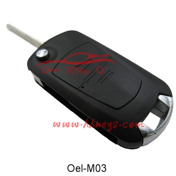 Opel 2 Buttons Modified Flip Key Shell HU46 Left Blade