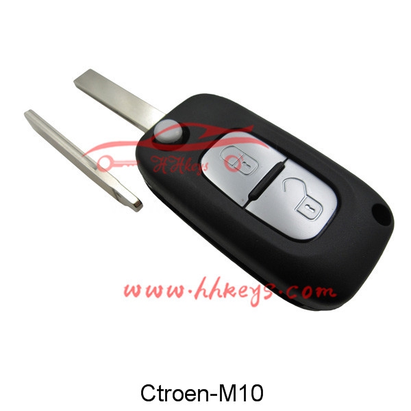 Citroen / Peugeot 407 2 Buttons dəyişdirilmiş Flip Key Shell (HU83)