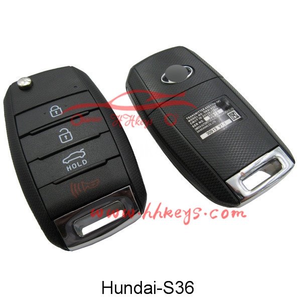 Hyundai 3 + 1 Botões shell remoto chave