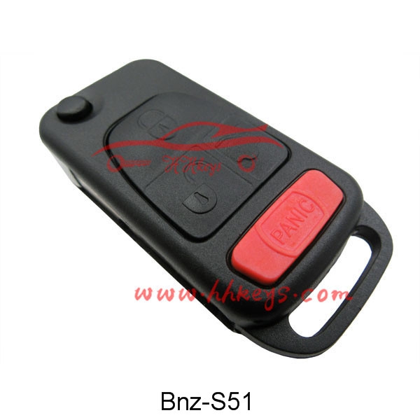 Low MOQ for Auto Key Duplication Machine -
 Benz 3+1 Button Flip Key Shell With HU39 Blade No Logo   – Hou Hui