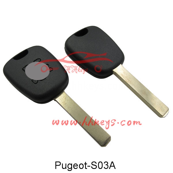 Peugeot 307 transponder key shell with plastic logo(logo can be removed)