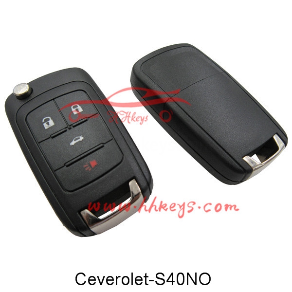 Chevrolet 4 Buttons Folding Key Shell Without Logo