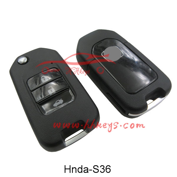 18 Years Factory Key Cutting Machine Duplicating Machine -
 Honda 3 Button Flip Folding Key Shell – Hou Hui